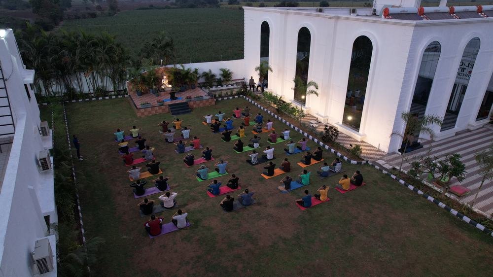 Evening meditation — aerial view