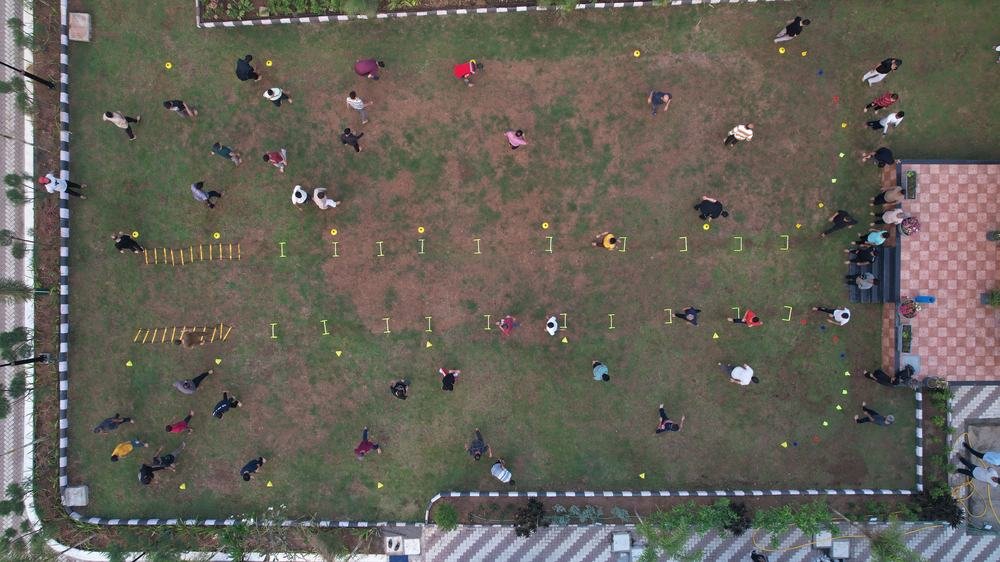 Fitness drill ground — aerial view