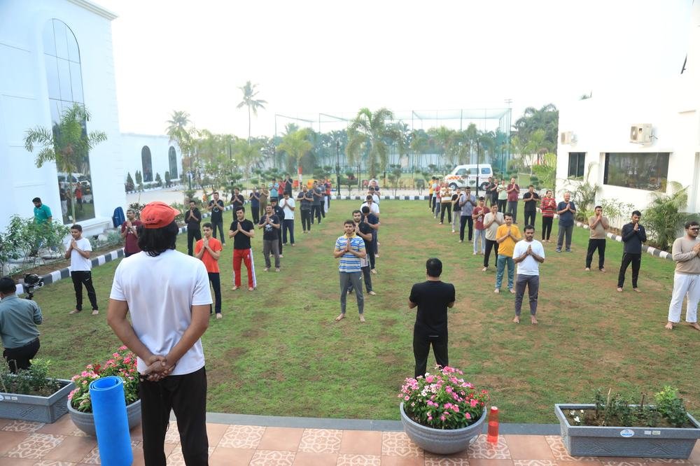 Outdoor group prayer