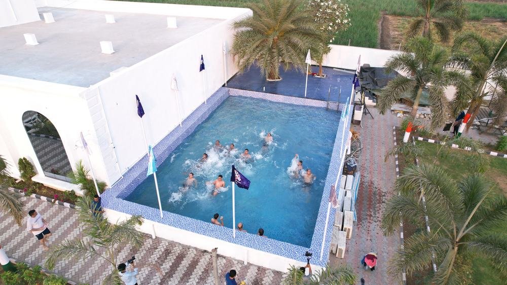 Swimming pool — aerial view